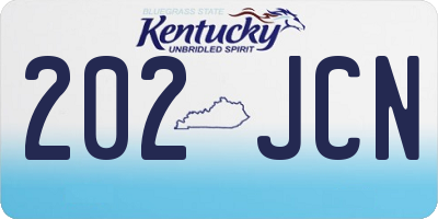 KY license plate 202JCN