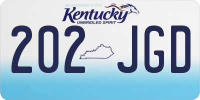 KY license plate 202JGD
