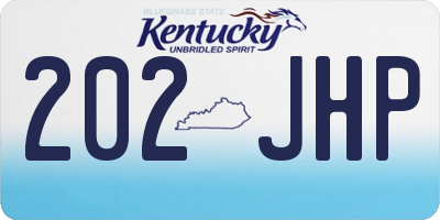 KY license plate 202JHP