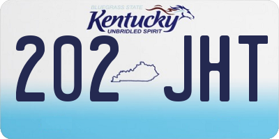 KY license plate 202JHT