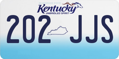KY license plate 202JJS