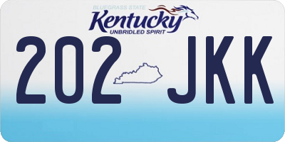 KY license plate 202JKK