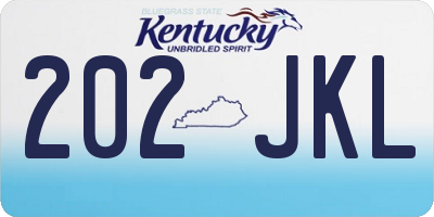 KY license plate 202JKL