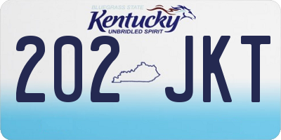 KY license plate 202JKT