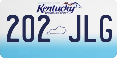 KY license plate 202JLG