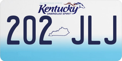 KY license plate 202JLJ
