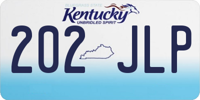 KY license plate 202JLP
