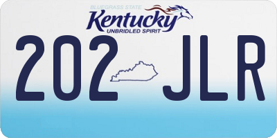 KY license plate 202JLR