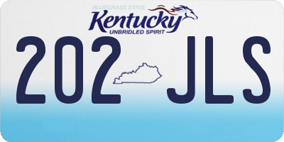 KY license plate 202JLS
