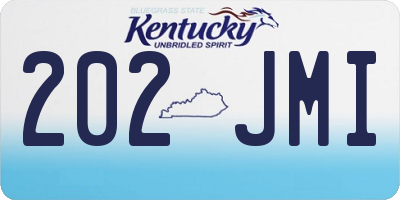 KY license plate 202JMI