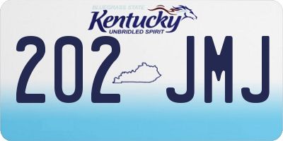 KY license plate 202JMJ