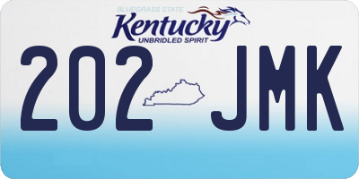 KY license plate 202JMK