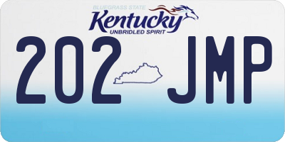 KY license plate 202JMP