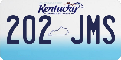 KY license plate 202JMS