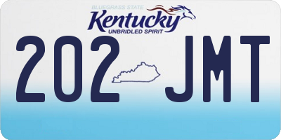 KY license plate 202JMT