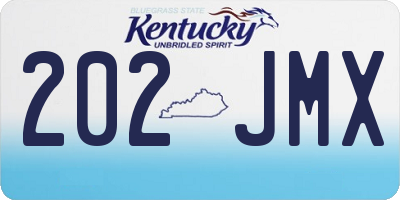 KY license plate 202JMX