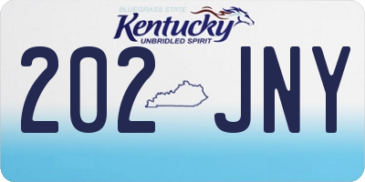 KY license plate 202JNY