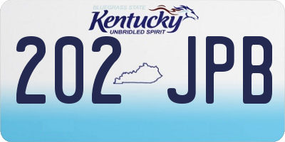 KY license plate 202JPB