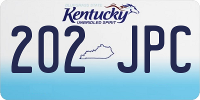 KY license plate 202JPC