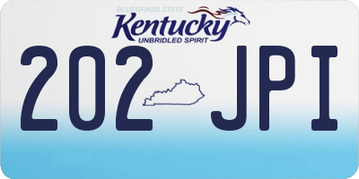 KY license plate 202JPI