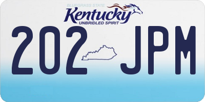 KY license plate 202JPM