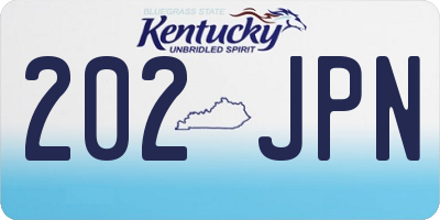 KY license plate 202JPN