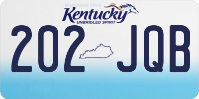 KY license plate 202JQB