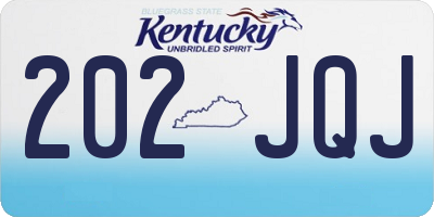 KY license plate 202JQJ