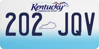 KY license plate 202JQV