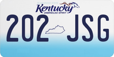 KY license plate 202JSG
