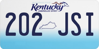 KY license plate 202JSI