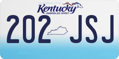 KY license plate 202JSJ