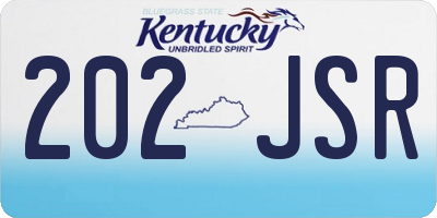 KY license plate 202JSR