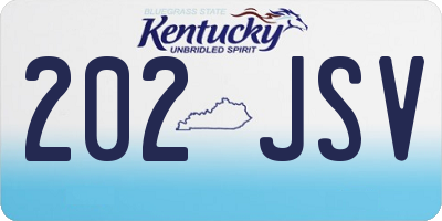 KY license plate 202JSV
