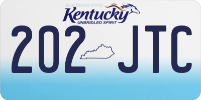 KY license plate 202JTC