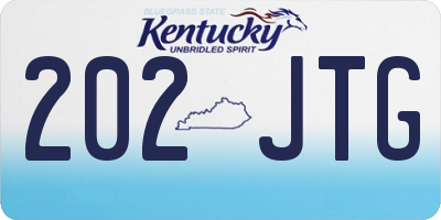 KY license plate 202JTG