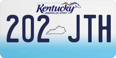 KY license plate 202JTH