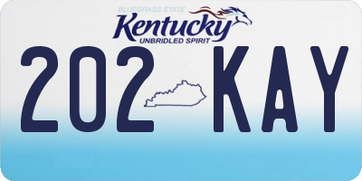 KY license plate 202KAY