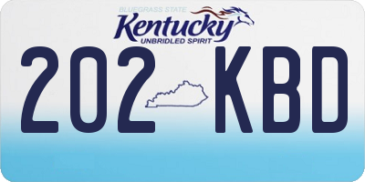KY license plate 202KBD