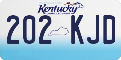 KY license plate 202KJD