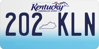 KY license plate 202KLN