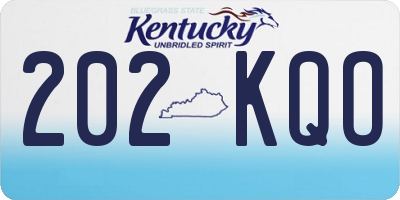KY license plate 202KQO