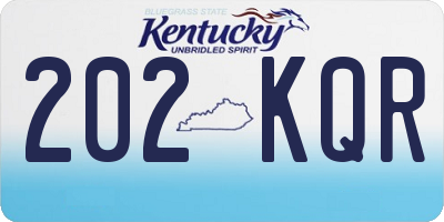 KY license plate 202KQR