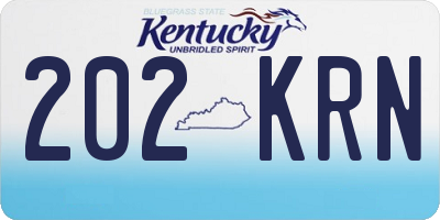 KY license plate 202KRN