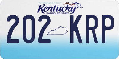 KY license plate 202KRP
