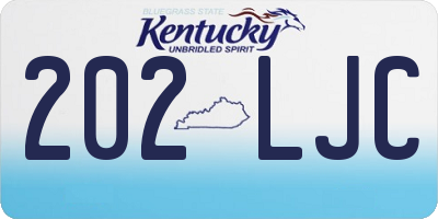 KY license plate 202LJC