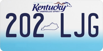 KY license plate 202LJG