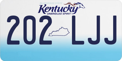 KY license plate 202LJJ
