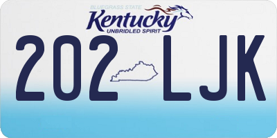 KY license plate 202LJK