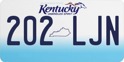 KY license plate 202LJN